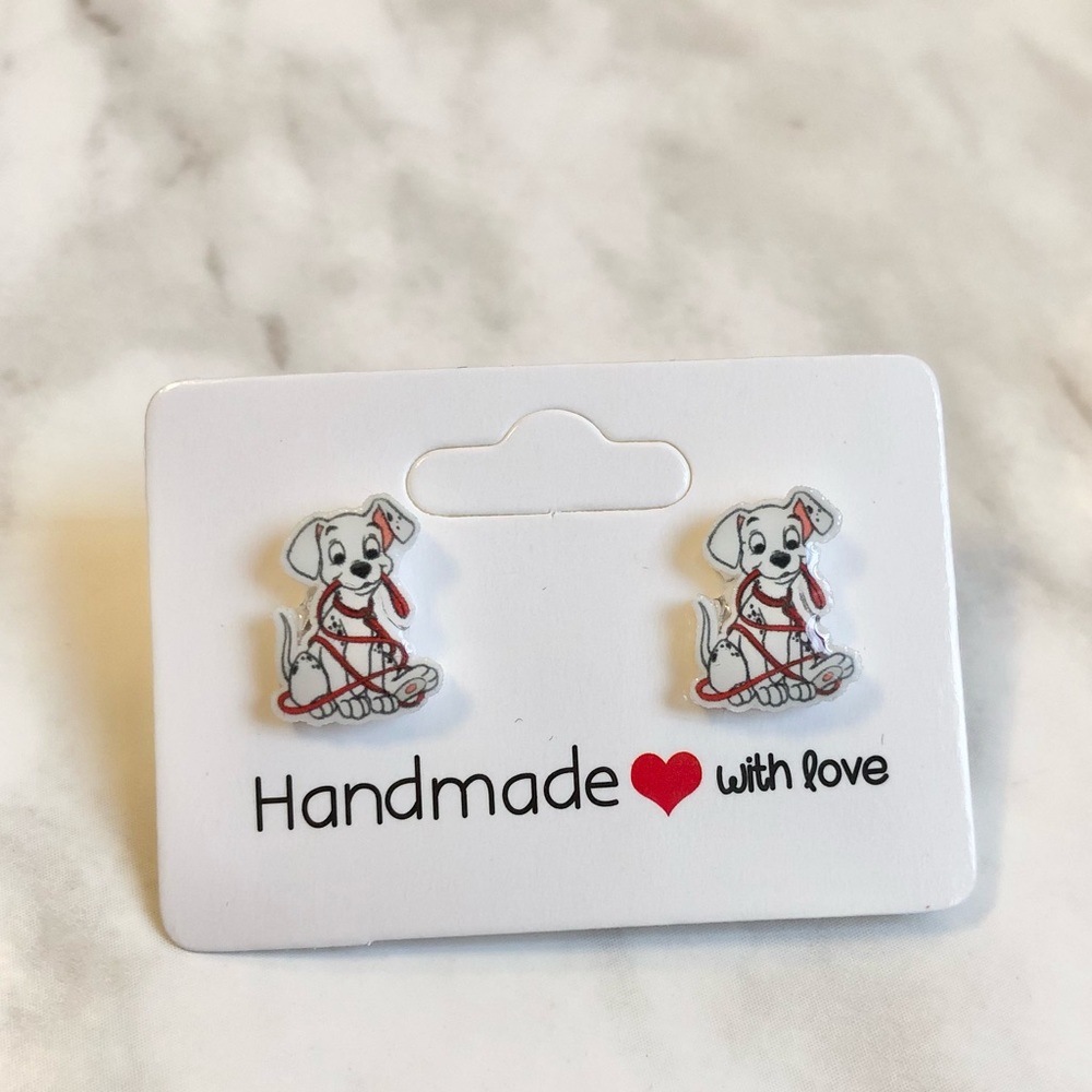 🎉 New 101 Dalmatians Puppy Handmade Earrings pair